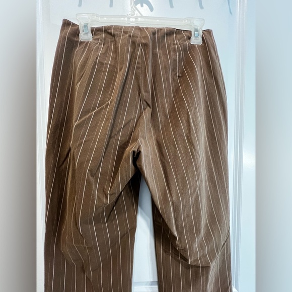 Dockers Mid Rise Brown Striped Dress Pants Size 4 - Picture 12 of 14